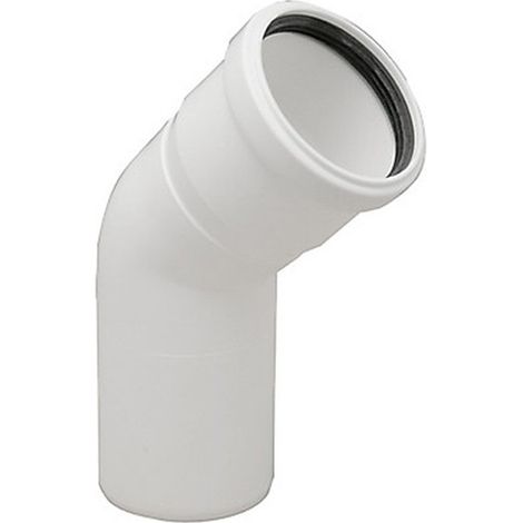 Coude MH en polypropylène pour chaudières à condensation  a 45º - 60mm