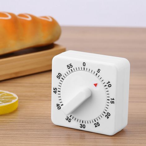 Minuteur mécanique portable à compte à rebours de 60 minutes pour la cuisson et la préparation des aliments (1/5)