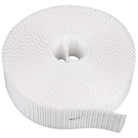 Sangle de volet roulant de 12 m x 23 mm de large Blanc Petit rouleau d'origine pour fenêtre ou porte