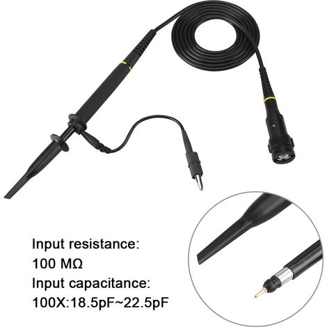 Sonde haute tension P4060, oscilloscope numérique 1:100 60M, tension de tenue 2000 V, noir, unité unique (1/5)