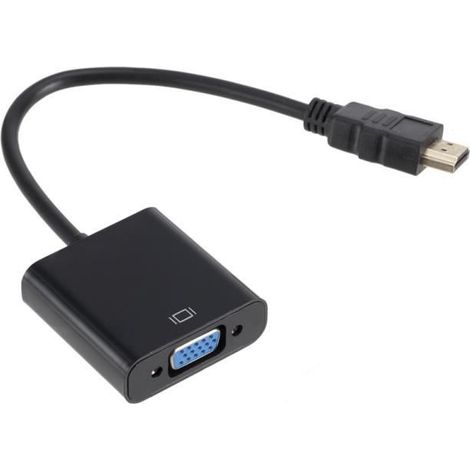 NOIR Adaptateur numérique vers analogique 1080P compatible HDMI vers VGA, câble de convertisseur pour Xbox, P (1/4)