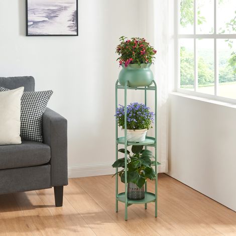 Blumenständer Altena 94,5x27x27 cm Grün [en.casa]