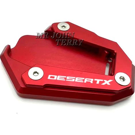 (Rouge) Compatible avec Ducati Desert X DesertX Desert-X 2022 2023 Accessoires moto : extension de béquille latérale, repose-pieds, coussinet MaxPower (1/4)