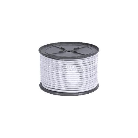 FPLUS goma elastica poliest.6 mm blanco 200 mts , 8000 Cordón Goma Elástica Poliéster. Alta Tenacidad.
COMPOSICIÓN. Alma interior de goma látex. Exterior poliéster, alta tenacidad