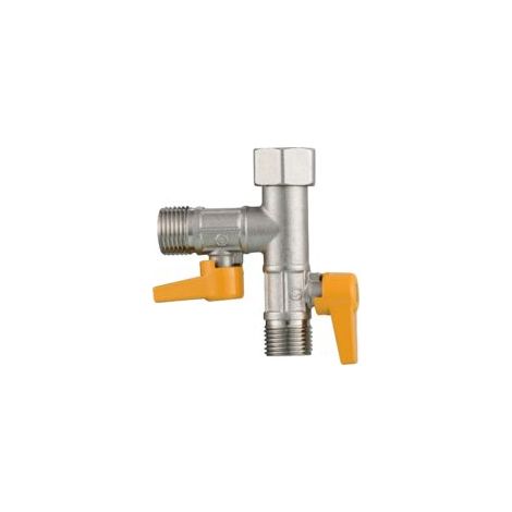 Válvula de 3 vías, conector en T de 1/2" para ducha de mano y cabezal de ducha, brazo de ducha, adaptador desviador de latón de 3 vías, cierre de grifo, DSF009-Crezuo