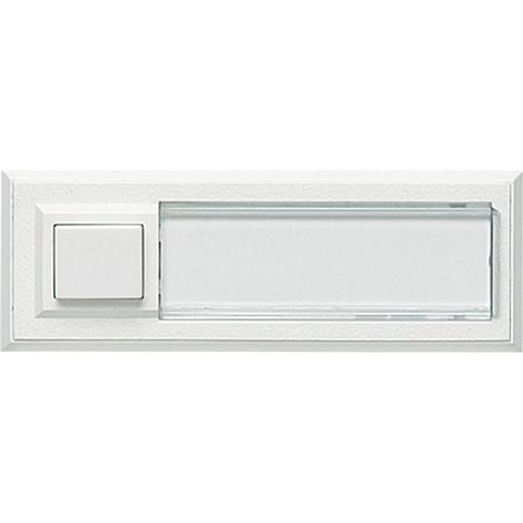 Grothe Bouton de sonnette avec porte-nom simple blanc 12 V/1,5 A W29838 (1/2)