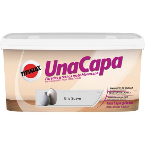 Pintura Plastica Mate 4 Lt Gr/Sua Int. Mono Una Capa Titanlux