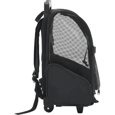 Poussette pliable multifonctionnelle pour animaux de compagnie, noire