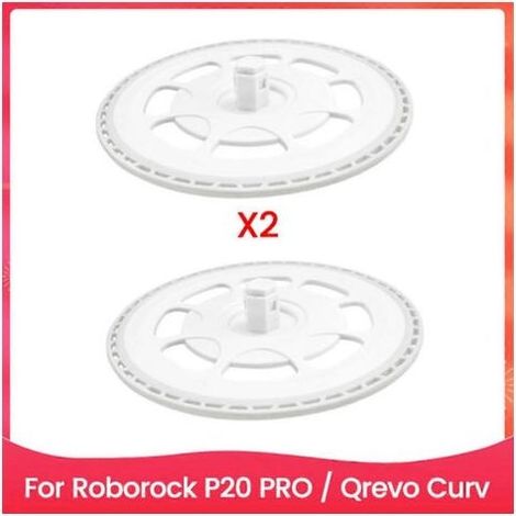 Lot de 2 supports pour lingettes de nettoyage pour aspirateur robot Roborock P20 PRO / Qrevo Curv - Pièces de rechange remplaçables (1/5)