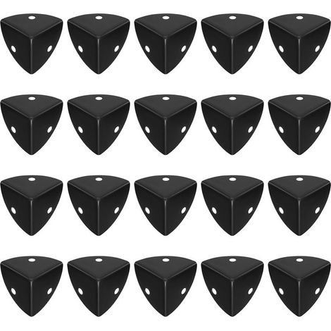 20 Pcs Protection Coin de Table en Métal, Protection Angle Metal, Protecteurs d'angle en Métal, Protection Coin Meuble en Métal, Coins de Protection pour Boîtes, Armoires, Bureaux, Meubles(Noir) (1/5)
