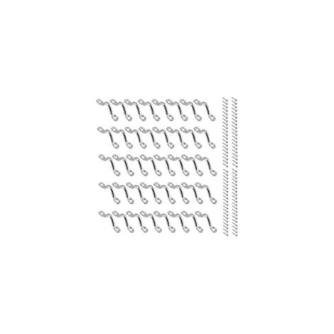45 Stück Edelstahl 304 M4 Ösenplatten-Deckschnallen für Kajaks und Boote, Edelstahl-Deckösenplatten mit 90 Schrauben für Kanu- und Bootsausrüstung - Crezuo