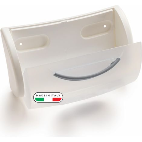 Snips Organizador Porta Esponjas Fregadero Cocina - Contenedor Esponja, Utensilios, Trapos y Guantes con Puerta - Organizador Antimohos con Adhesivos en Pared 22,5x12,5x8 - Hecho en Italia