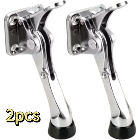 Deux butées de pied, adaptées à une utilisation sous la porte et aux butées de porte actionnées au pied. (1/5)