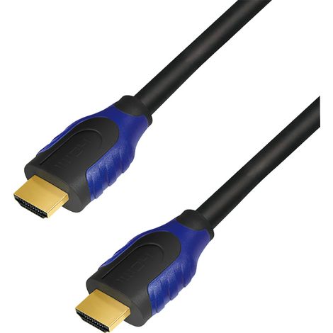 High-Speed-HDMI-Kabel mit Ethernet, Ultra HD 4K/60 Hz, 5 m, Schwarz/Blau – LogiLink (1/3)