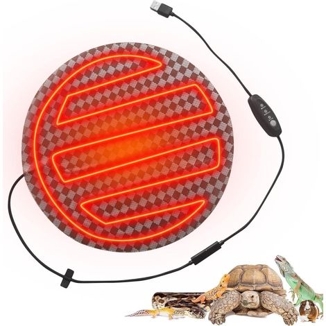 Tapis chauffant pour reptiles, tapis chauffant thermostatique pour serpents avec contrôle de la température, tapis chauffant chaud pour terrarium de