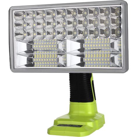 Lampe de travail LED sans fil Lampe de poche portable d'extérieur, 30W 3300LM Projecteur et Projecteur d'inondation Compatible avec ONE+ 14,4V-18V Lithium-ion Ni-Cd Ni-Mh Batterie P107 (1/5)