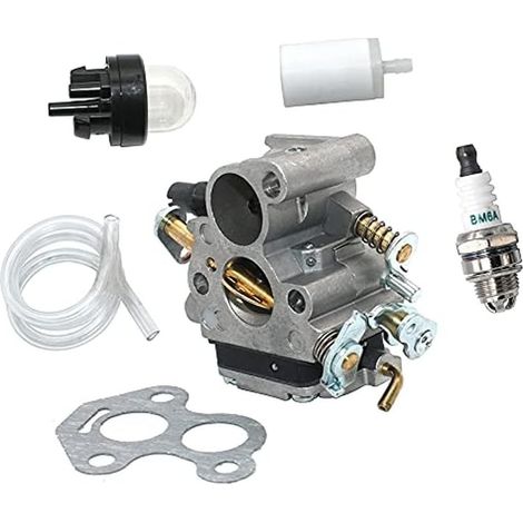 Carburateur pour tronçonneuse McCulloch CS2234 CS2238 CS340 Pièce de rechange avec joint de conduite d'air 10 x 8 x 7 cm (1/5)