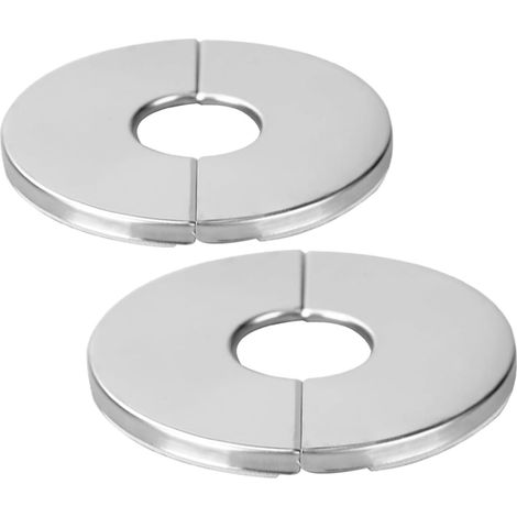 Couvercles de tuyaux décoratifs 2 jeux manchons tuyau en acier inoxydable Couvercle divisé deux parties trou valve Robinet Manchon enfichable 41 mm - Innendurchmesser 41mm (1/5)