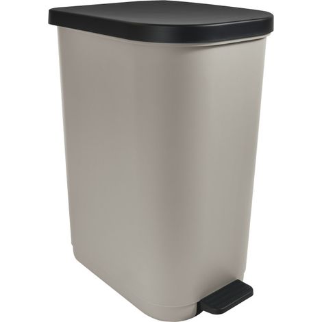 Poubelle en polypropylène recyclé 25 à 40l HARPER taupe (1/5)