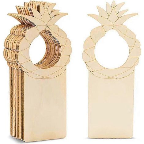Lot de 20 supports de poignée de porte en bois brut à peindre soi-même, pour la décoration de la maison, du bureau ou de l'hôtel. (1/5)