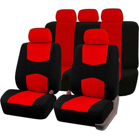 Fundas universales para asientos de coche, fundas transpirables para asientos de coche, reposacabezas delanteros y traseros. (1/5)