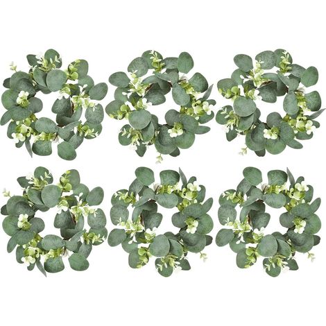 Guirlande Eucalyptus - Fausses Guirlandes Vertes pour Armoires de Cuisine - 9 Pouces - 6 Pièces (1/5)