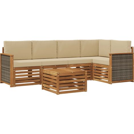Sectional Sofa Set with Cushion 5 pcs Natural vidaXL (1/5)