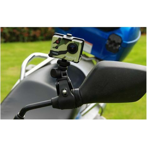 Mount Motorcycle Bike Handlebar for GoPro, Camera Mount Metal Clamp with 1/4 20 for GoPro Hero 9 8 7 6 5 4 Session 3+ 3 2 1, Canon, SJCAM, Canon, YICAM, DSLR and Other Action Cam, Black (1/2)