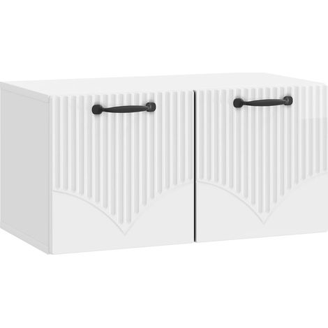 Wall-Mounted TV Cabinet High Gloss White 59.5 x 31 x 30 cm vidaXL