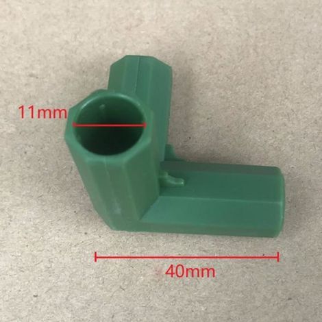 Raccord de Serre - Plastique - Diamètre Intérieur 11 mm - Pour Tubes PVC ou Métalliques - 20 Pièces (1/3)