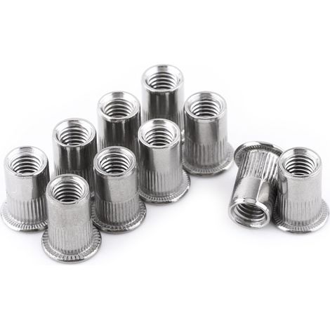 Lot M8 Écrou Rivet Insert Tête Plate Inox Acier Inoxydable Vis Nutsert