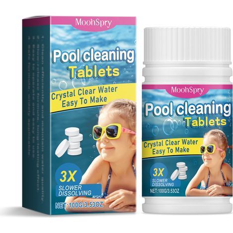 Pastilles effervescentes multifonctions pour piscine – Nettoyage, décomposition des saletés, élimination des odeurs – Action longue durée à libération lente