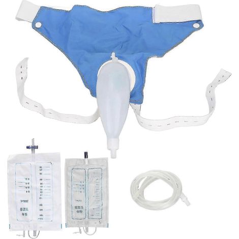 Poche à urine portable avec conduit pour cathéter 1000 ml 2000 ml pour hommes, personnes âgées et patients alités souffrant d'incontinence urinaire (1/4)