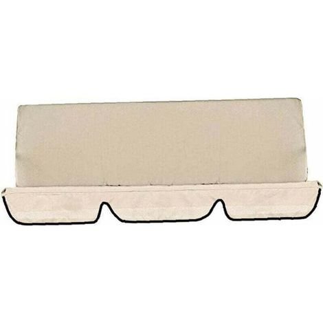 Toile de Rechange pour balancelle de Jardin Tissu résistante aux UV, imperméable, Housse du siège de balançoire extérieur Étanche à la poussière, Beige,150 cm (1/5)