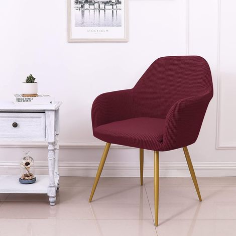 Housses de chaises de restaurant, housses de chaises décoratives, housses de chaises modernes à dossier incurvé, housses de fauteuils décoratives, housses de protection pour fauteuils à dossier incurv (1/5)