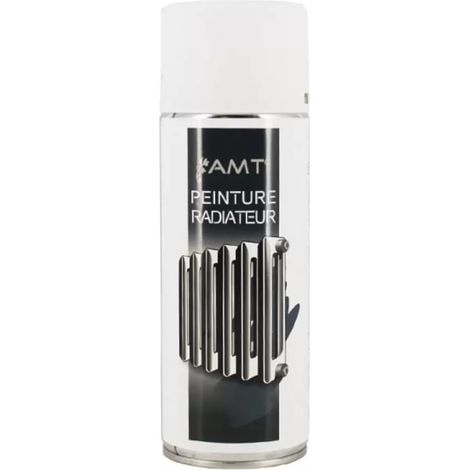Bombe de peinture aérosol AMT Peinture radiateur Blanc Mat (BPR03) 0,330 L