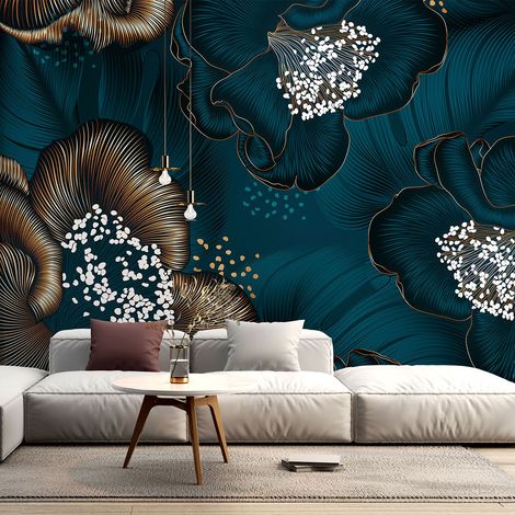 Papier peint panoramique - Fleurs - 130 cm x 87 cm (1/4)