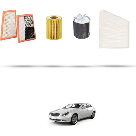 Kit tagliando 4 filtri compatibile con Mercedes CLS (C219) 320 Cdi 165kw Dal 2005 al 2009 (1/5)