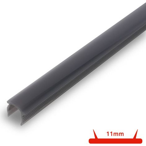 Briloner Diffuseur à clipser 130cm fente 11mm pour panneaux acoustiques fumé foncé - Profil en plastique salon chambre couloir (1/5)