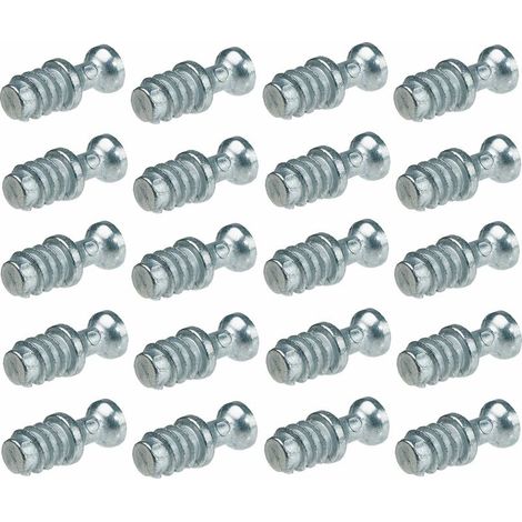 – Lot de 20 goujons d'assemblage 7mm x 7,5mm – Fixation pour meubles en bois – Vissage direct PZ2 – Pour panneaux légers à partir de 8mm (1/3)