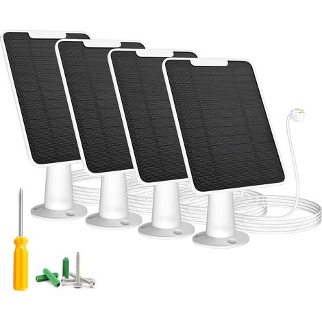 Chargeurs solaires 6 W compatibles Nest Cam extérieur-intérieur (version batterie), énergie solaire