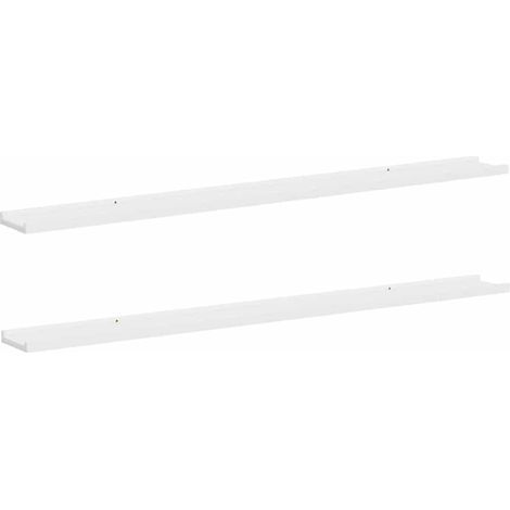 Maison Exclusive - Wandregale 2 Stk. Weiß 115x9x3 cm (1/5)