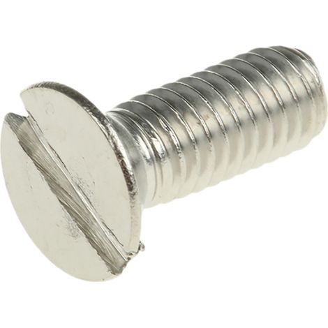 Vis à métaux RS PRO M6 à tête Fraisée fendue en Acier Inoxydable, 16mm ( Prix pour Sachet de 50 )
