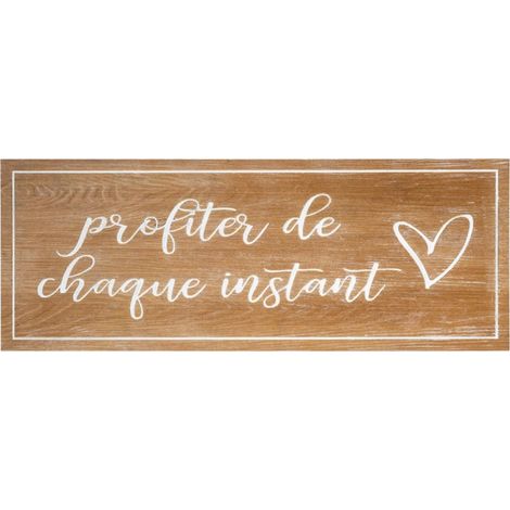 Atmosphera – Décoration murale en bois sapin 80cm – Élégante forme rectangulaire – Poids 1,785kg – Facile d'entretien (1/2)