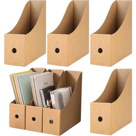 Set mit 4 Dokumentenmappen aus Kraftpapier, Kartonordnern, Aufbewahrungsboxen für Bücher, Dokumente, Briefe, Archive, Zeitschriften und Zeitungen (1/5)