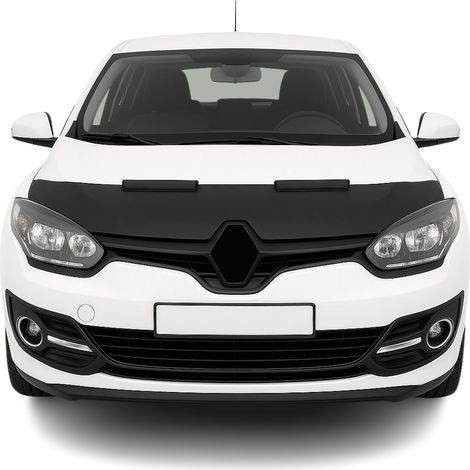 Protège Capot compatible avec Renault Megane 2009 à 2016, Bra de Capot Protection, Noir (1/5)