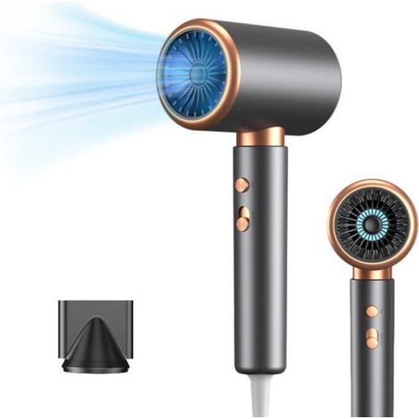 Sèche Cheveux Professionnel Ionique 2400W - 5 Niveaux de Température - Buse de Coiffage