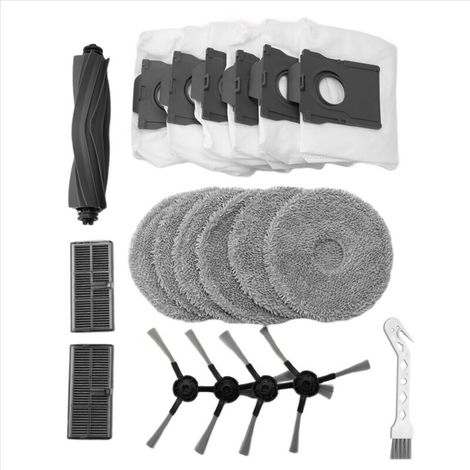 Ersatzteile für Saugroboter: Seitenbürste, HEPA-Filter, Reinigungstuch, Staubbeutel (1/4)