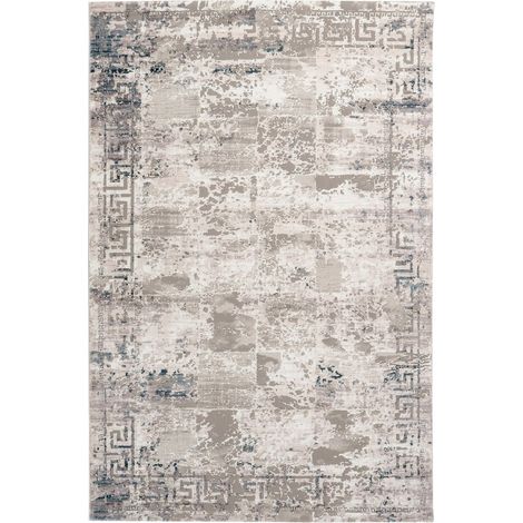 Tapis taupe design 3d effet moderne intérieur - 170 x 120 cm (1/3)