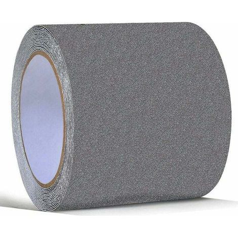 Ruban antidérapant gris à haute traction pour marches intérieures et extérieures, rampes, allées et terrasses, 4" x 5m (1/5)